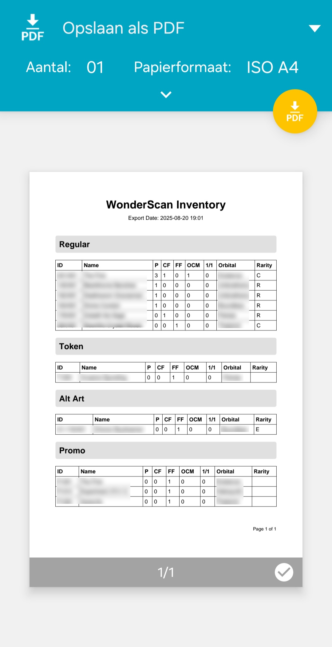 Screenshot 6: PDF Export